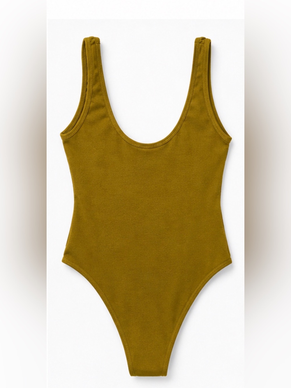 Women's Scoop Neck Bodysuit - Olive